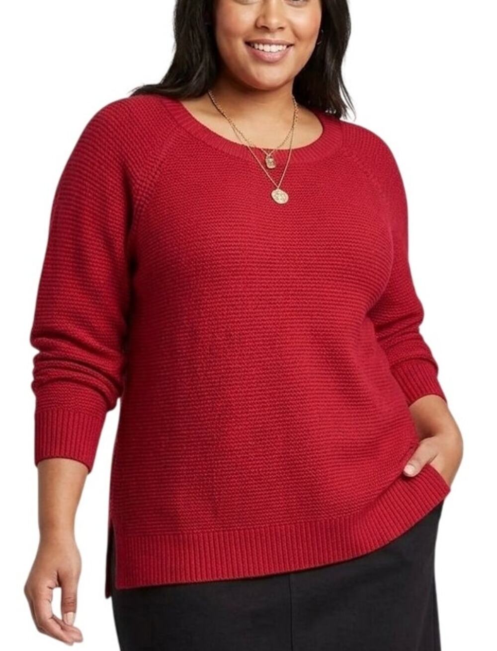 GAP Brooklyn Merino Wool Crew Neck Sweater in Red Heather SZ XL